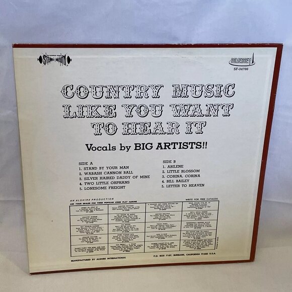Country Music Like You Want To Hear It (Vinyl) Somerset SF-34700 VG+ LP Record - Picture 3 of 10